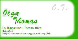 olga thomas business card